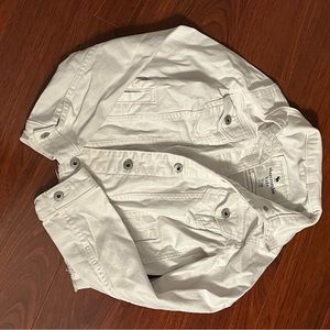 Abercrombie kids white jean jacket